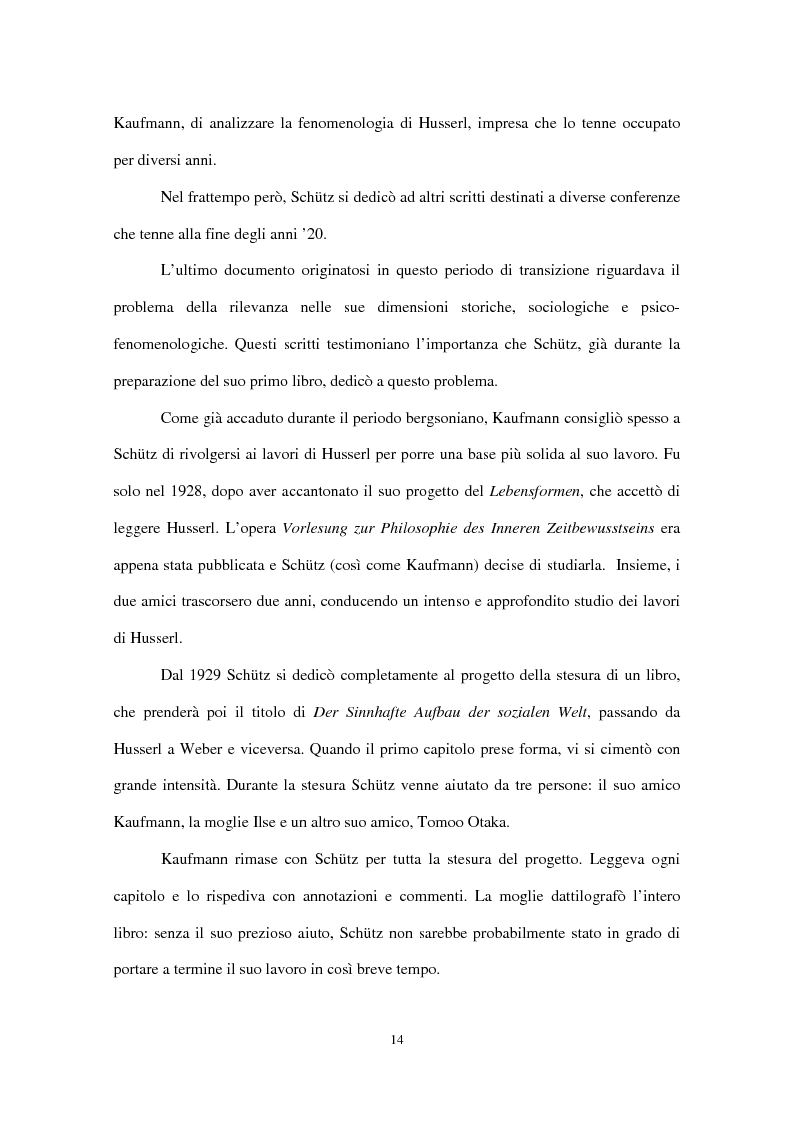 Estratto dalla tesi: Alfred Schütz: l’intersoggetivitá. Traduzione in italiano del testo ''The Problem of Transcendental Intersubjectivity in Husserl''