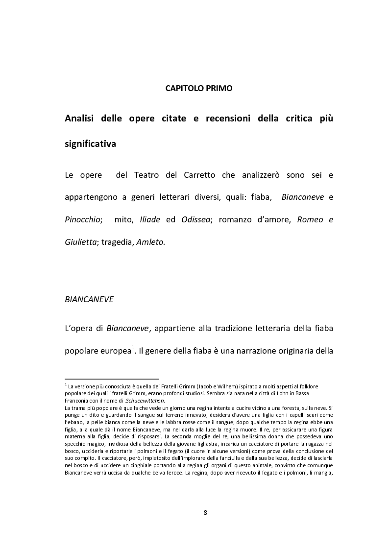 Anteprima della tesi: Il Teatro del Carretto: uno stile nel teatro del novecento, Pagina 6