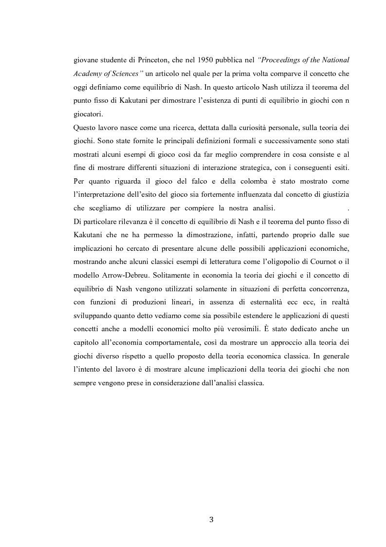 Anteprima della tesi: Applicazioni economiche del teorema di Nash, Pagina 3