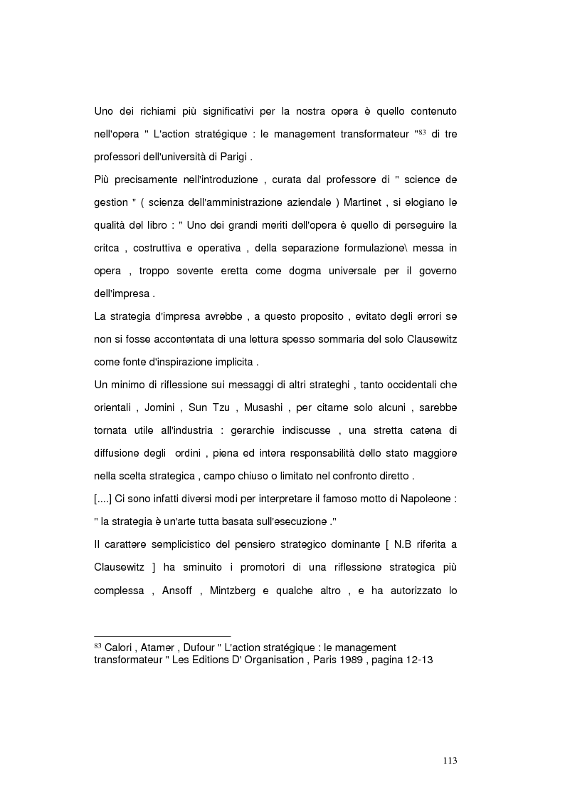 Estratto dalla tesi: Il contributo delle dottrine militari all'elaborazione della strategia aziendali
