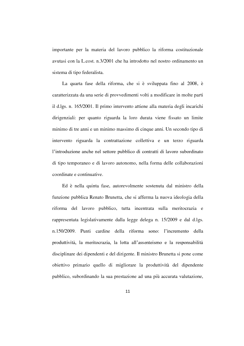 Anteprima della tesi: Il potere disciplinare nel lavoro pubblico, Pagina 10