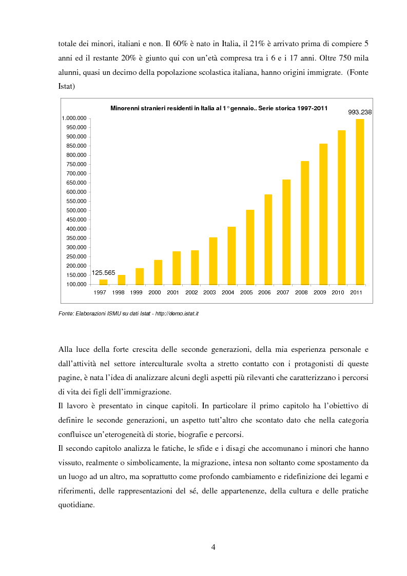 Anteprima della tesi: Le Seconde Generazioni dell'Immigrazione tra sfide, storie e ricerca d'identità, Pagina 3