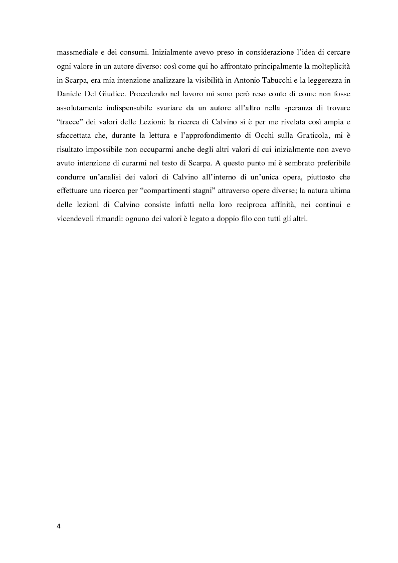 Anteprima della tesi: La narrativa italiana all'indomani delle Lezioni Americane di Calvino, Pagina 3