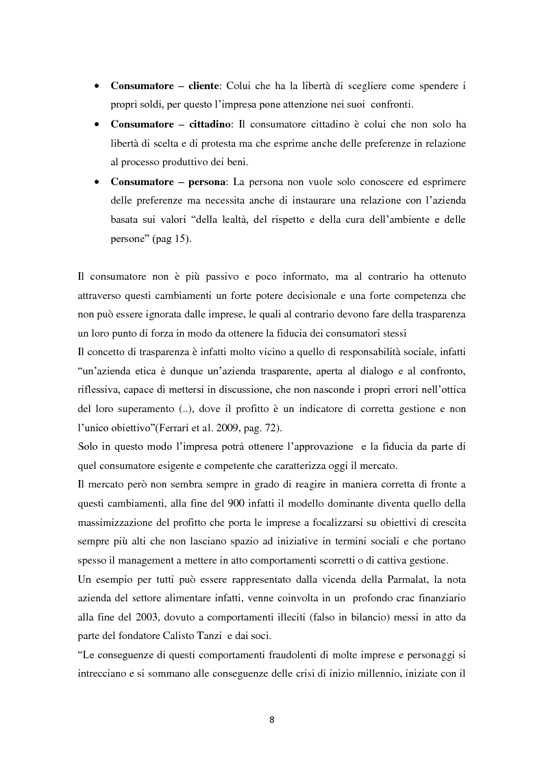 Anteprima della tesi: Le strategie di Responsabilità Sociale delle imprese agroalimentari. Le opportunità offerte da Expo 2015, Pagina 8