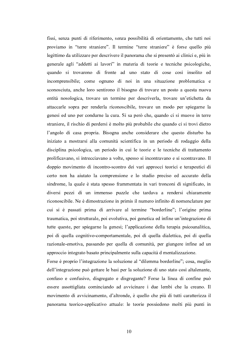 Anteprima della tesi: Nuovi orientamenti interpretativi e modelli di intervento per il Disturbo Borderline, Pagina 3