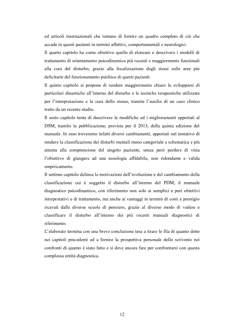 Anteprima della tesi: Nuovi orientamenti interpretativi e modelli di intervento per il Disturbo Borderline, Pagina 5