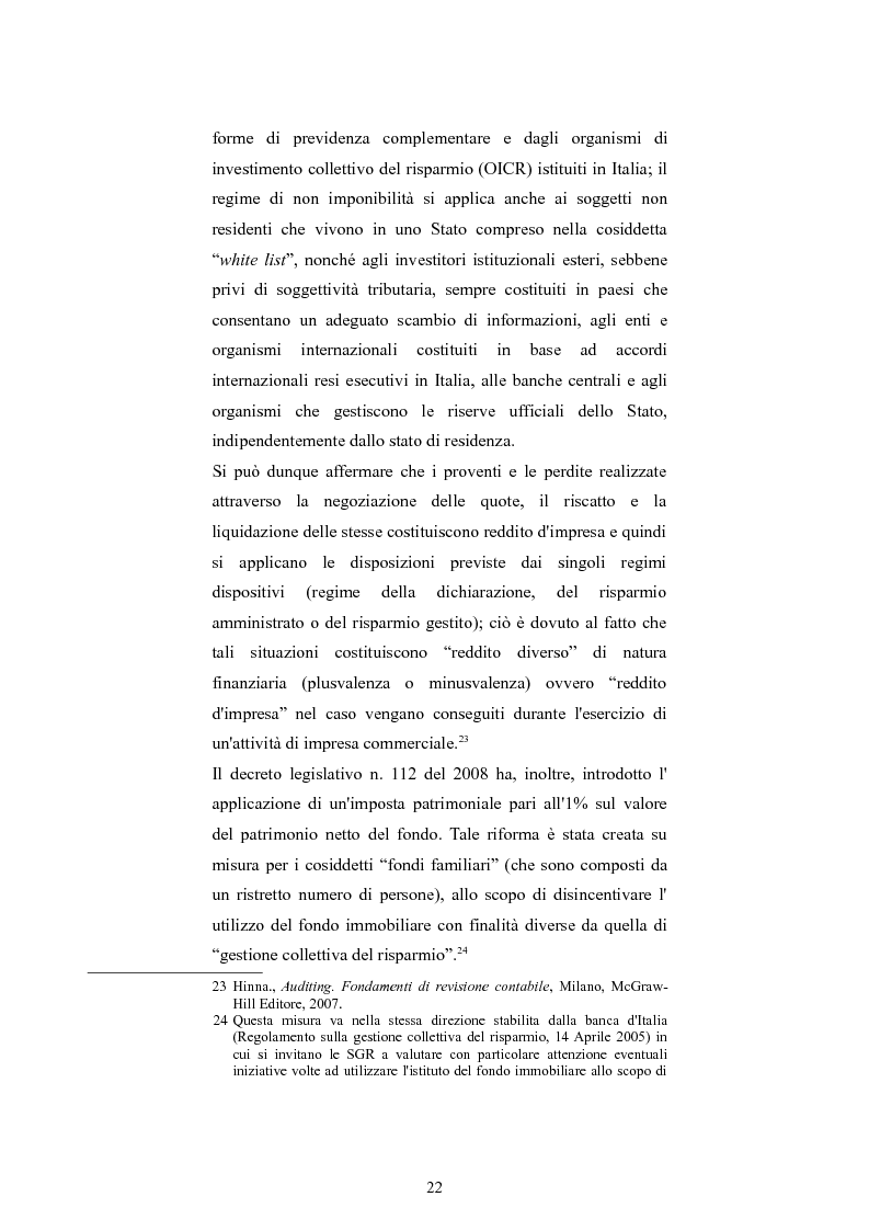Estratto dalla tesi: La corporate governance dei fondi immobiliari: un'analisi sui fondi italiani quotati