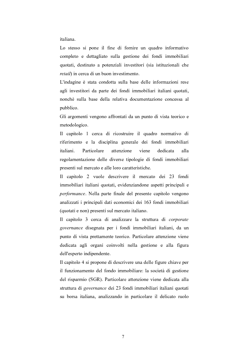 Anteprima della tesi: La corporate governance dei fondi immobiliari: un'analisi sui fondi italiani quotati, Pagina 4