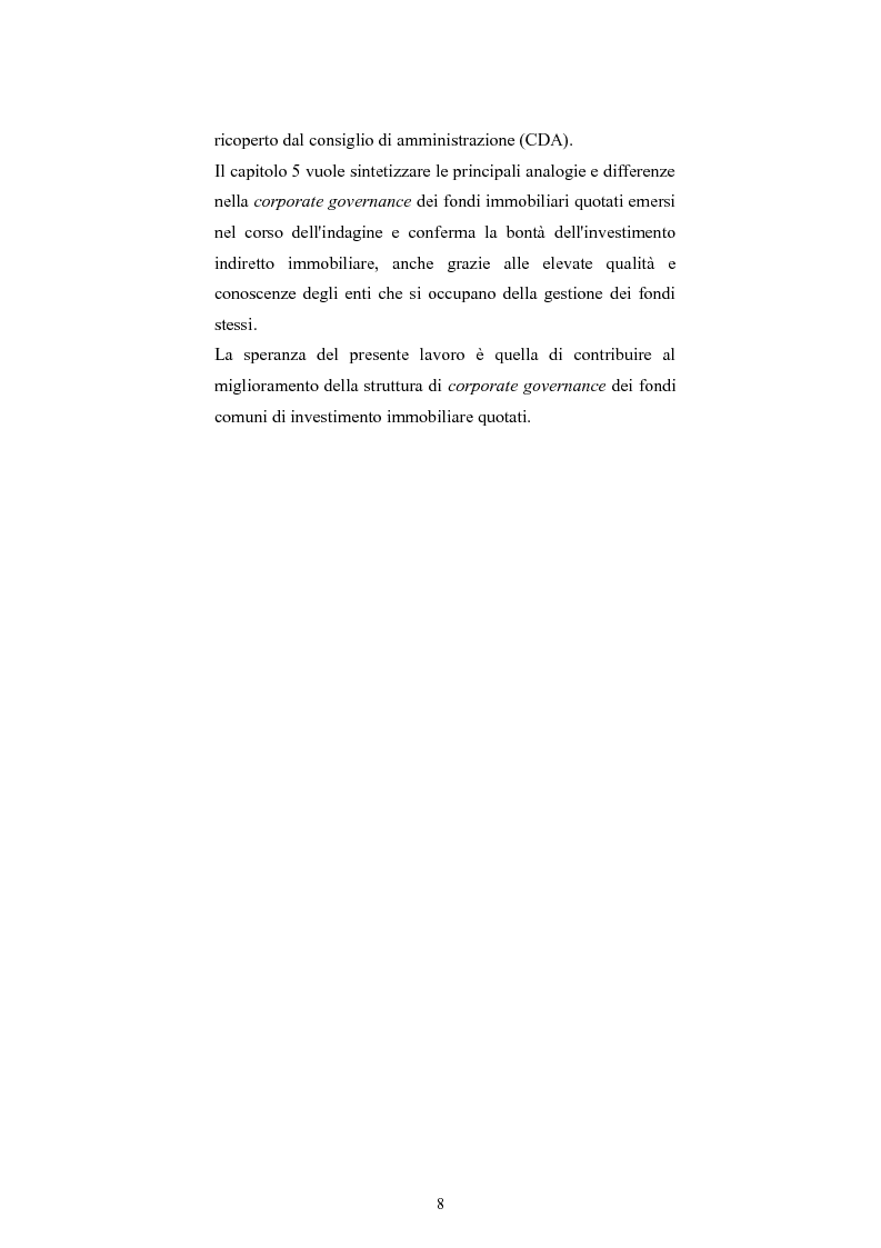 Anteprima della tesi: La corporate governance dei fondi immobiliari: un'analisi sui fondi italiani quotati, Pagina 5