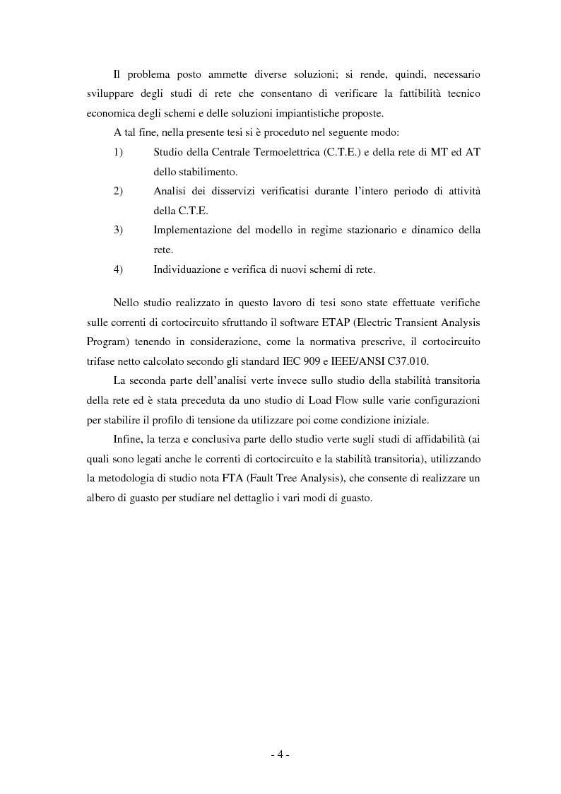 Anteprima della tesi: Studi di rete e di affidabilità per l'ammodernamento della centrale termoelettrica della raffineria di Gela, Pagina 3