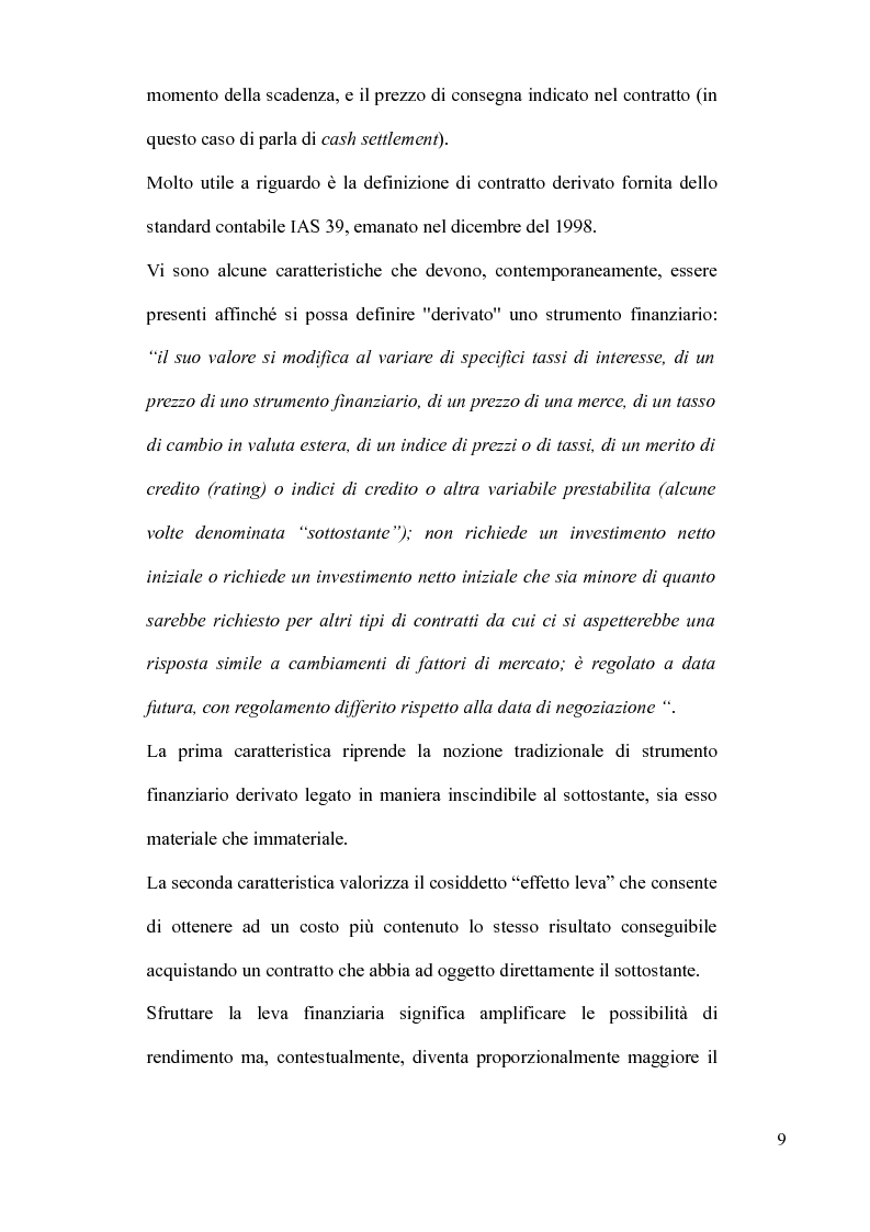 Anteprima della tesi: Gli strumenti finanziari derivati: profili fiscali in un ottica nazionale ed internazionale, Pagina 6