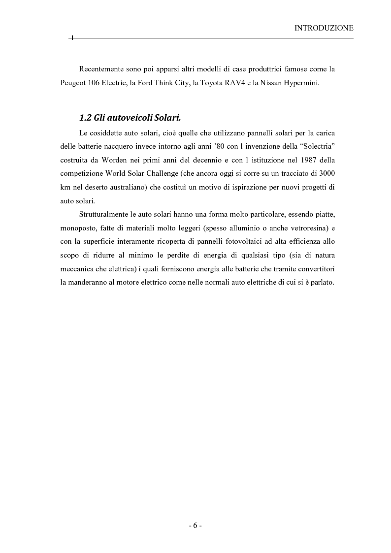 Anteprima della tesi: Sistema di monitoraggio per l’equalizzazione della carica in un veicolo elettrico con pannelli fotovoltaici., Pagina 6
