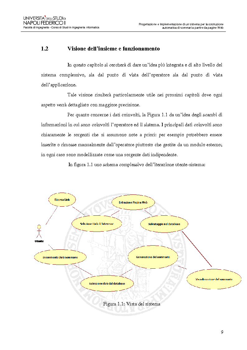 Anteprima della tesi: Progettazione e Implementazione di un sistema per la costruzione automatica di sommari a partire da pagine Web, Pagina 6