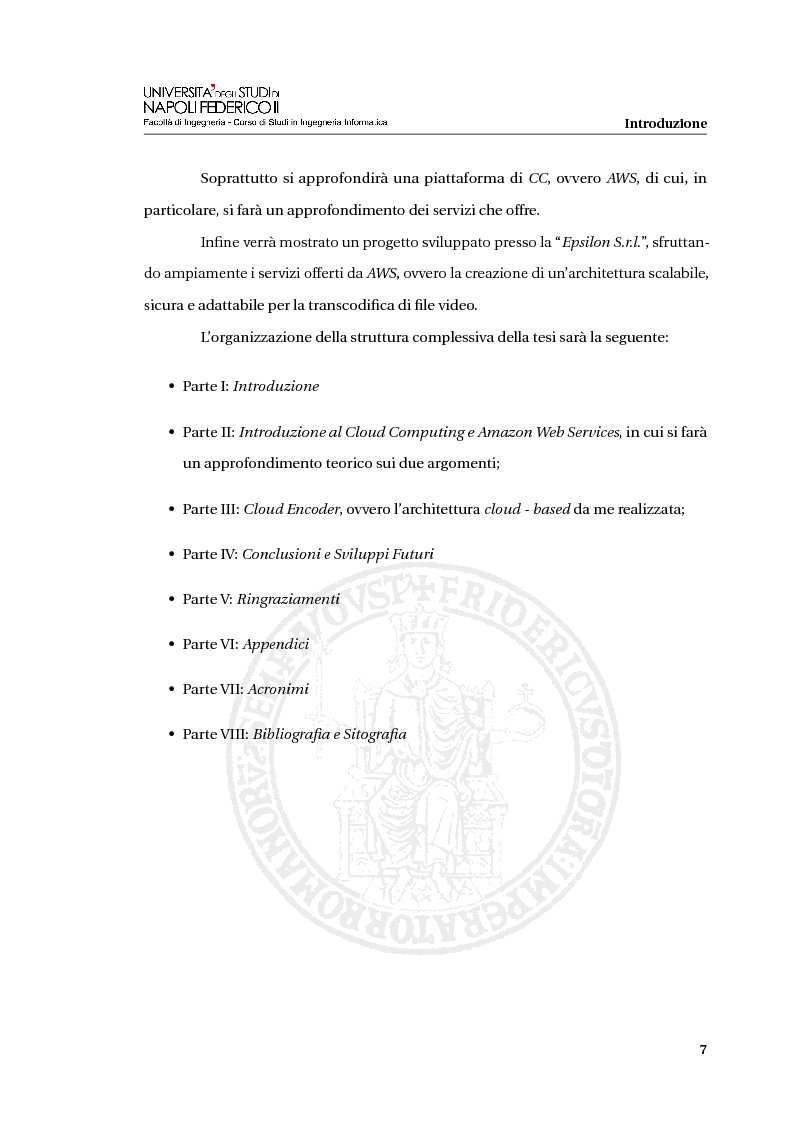 Anteprima della tesi: Una piattaforma adattativa in ambiente cloud per la transcodifica e per la memorizzazione di file video, Pagina 4
