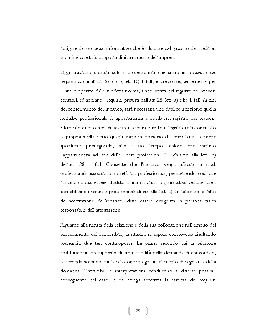 Estratto dalla tesi: Il concordato preventivo di risanamento