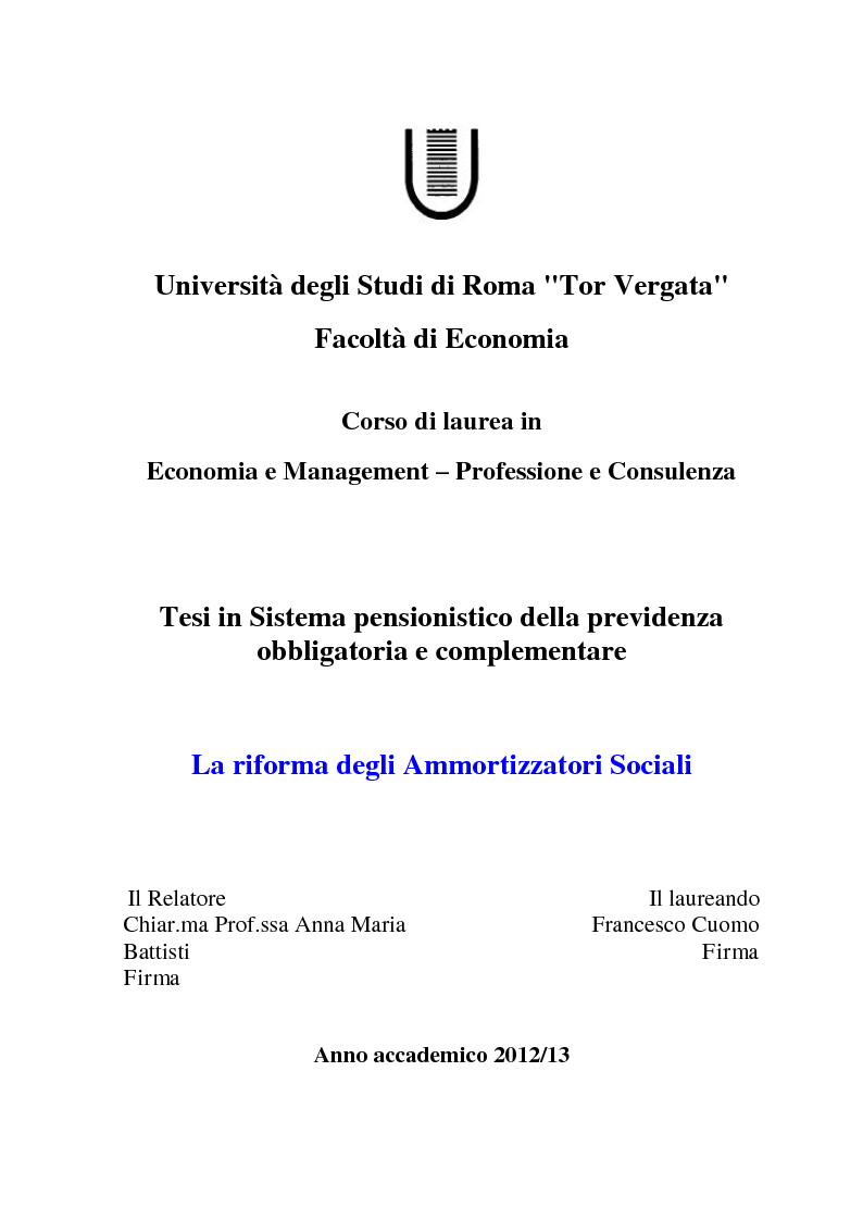Economia E Management Tor Vergata Magistrale