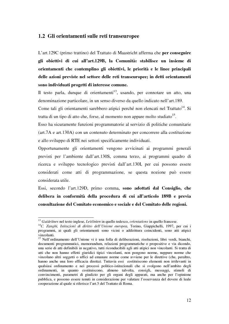 Anteprima della tesi: La funzione delle reti transeuropee nel quadro della costruzione europea, Pagina 12