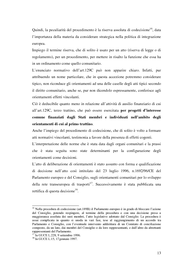 Anteprima della tesi: La funzione delle reti transeuropee nel quadro della costruzione europea, Pagina 13