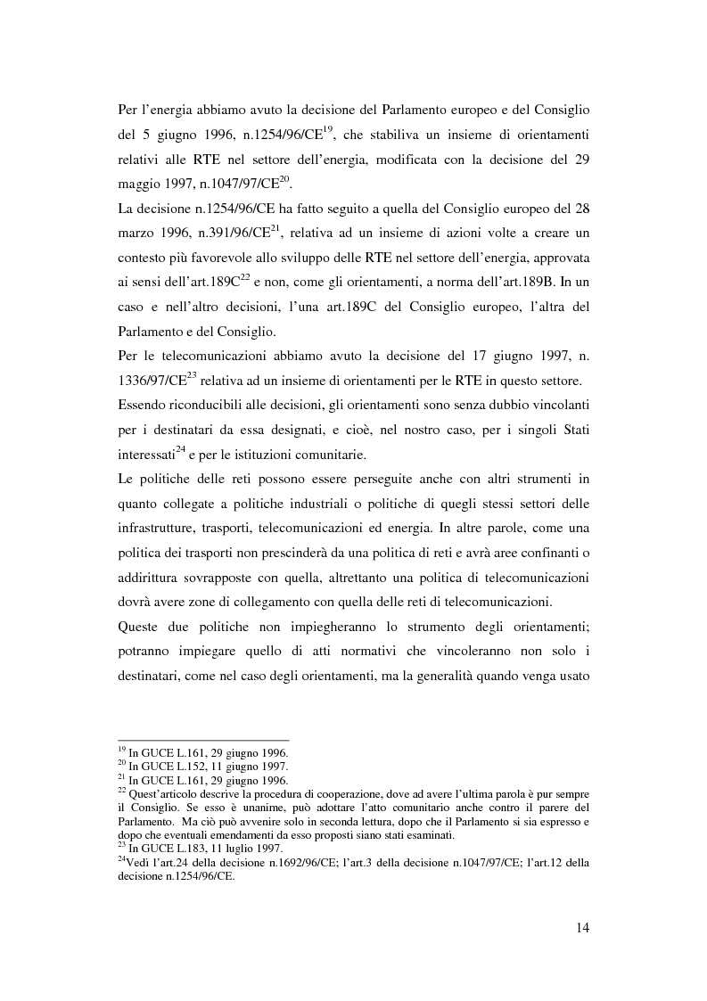 Anteprima della tesi: La funzione delle reti transeuropee nel quadro della costruzione europea, Pagina 14