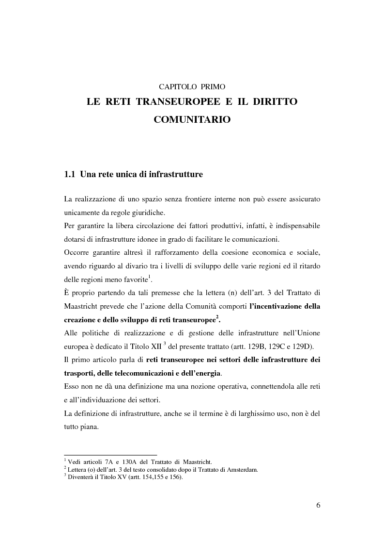 Anteprima della tesi: La funzione delle reti transeuropee nel quadro della costruzione europea, Pagina 6
