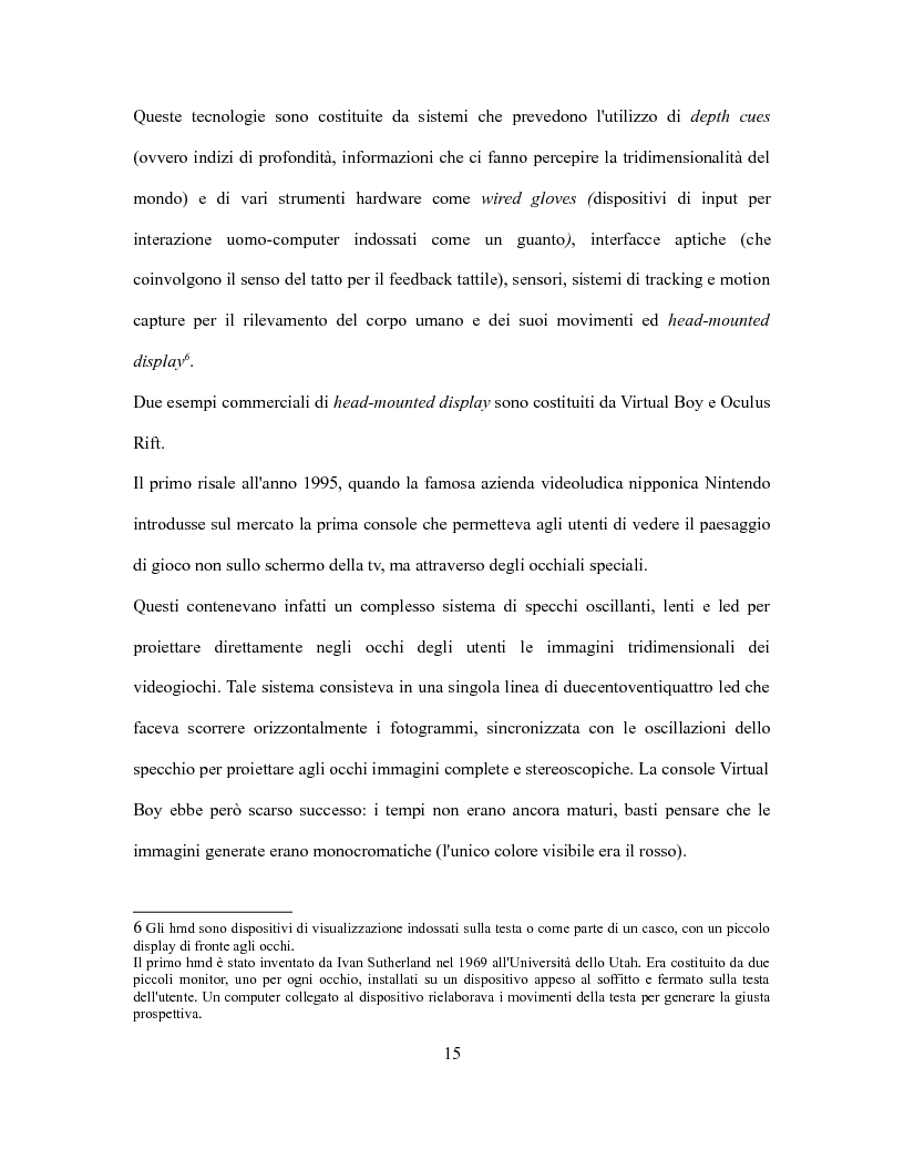 Estratto dalla tesi: Ambienti Virtuali per la sperimentazione di nuovi percorsi didattici basati sulla tecnologia