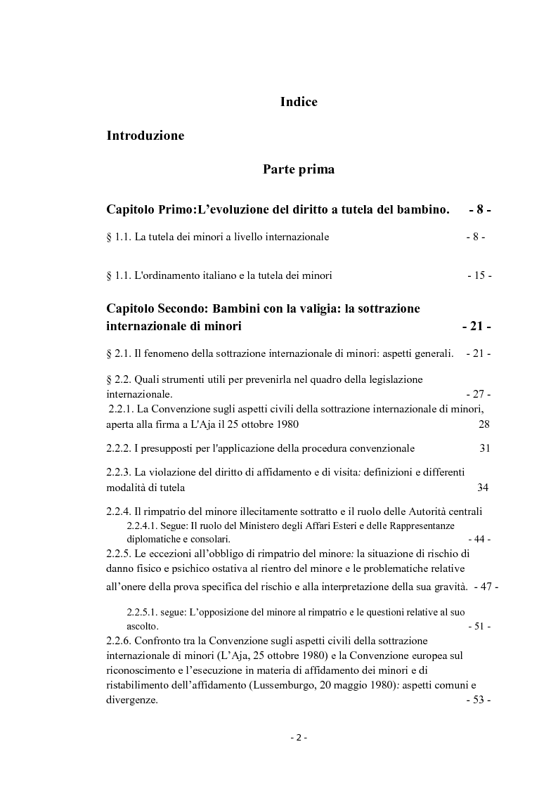 Indice della tesi: Bambini con la valigia. L'intervento del Servizio Sociale nella sottrazione internazionale di minori, Convenzione de L'Aja 25 ottobre 1980, Pagina 1