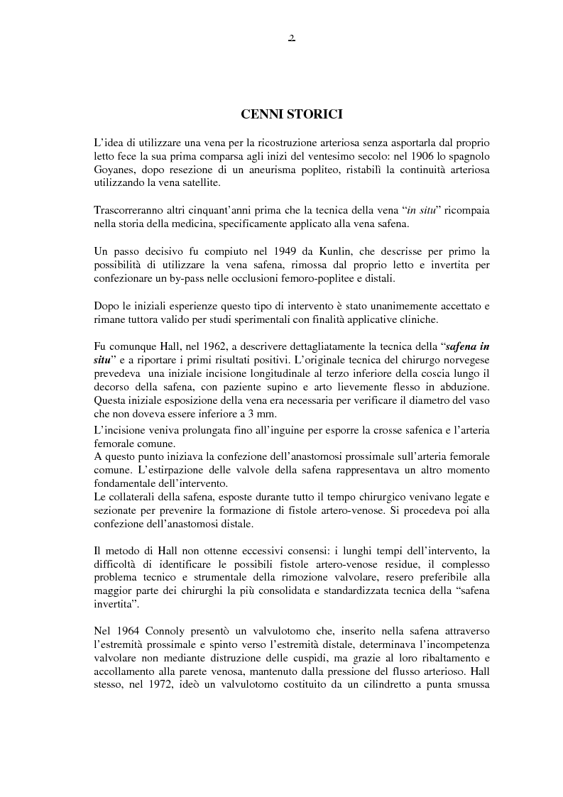 Anteprima della tesi: Il by-pass femoro distale con vena, Pagina 2