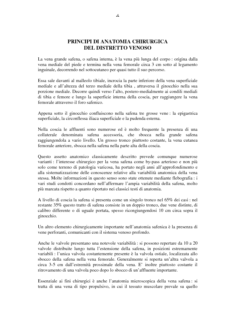 Anteprima della tesi: Il by-pass femoro distale con vena, Pagina 4