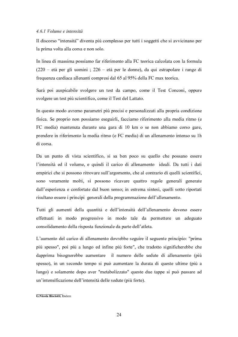 Estratto dalla tesi: L'esordio nella maratona: esperienze ed esigenze del neo atleta