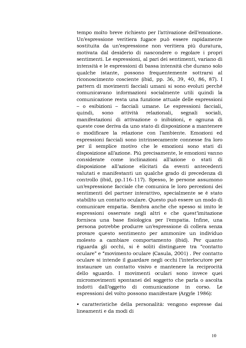 Estratto dalla tesi: Il linguaggio del corpo