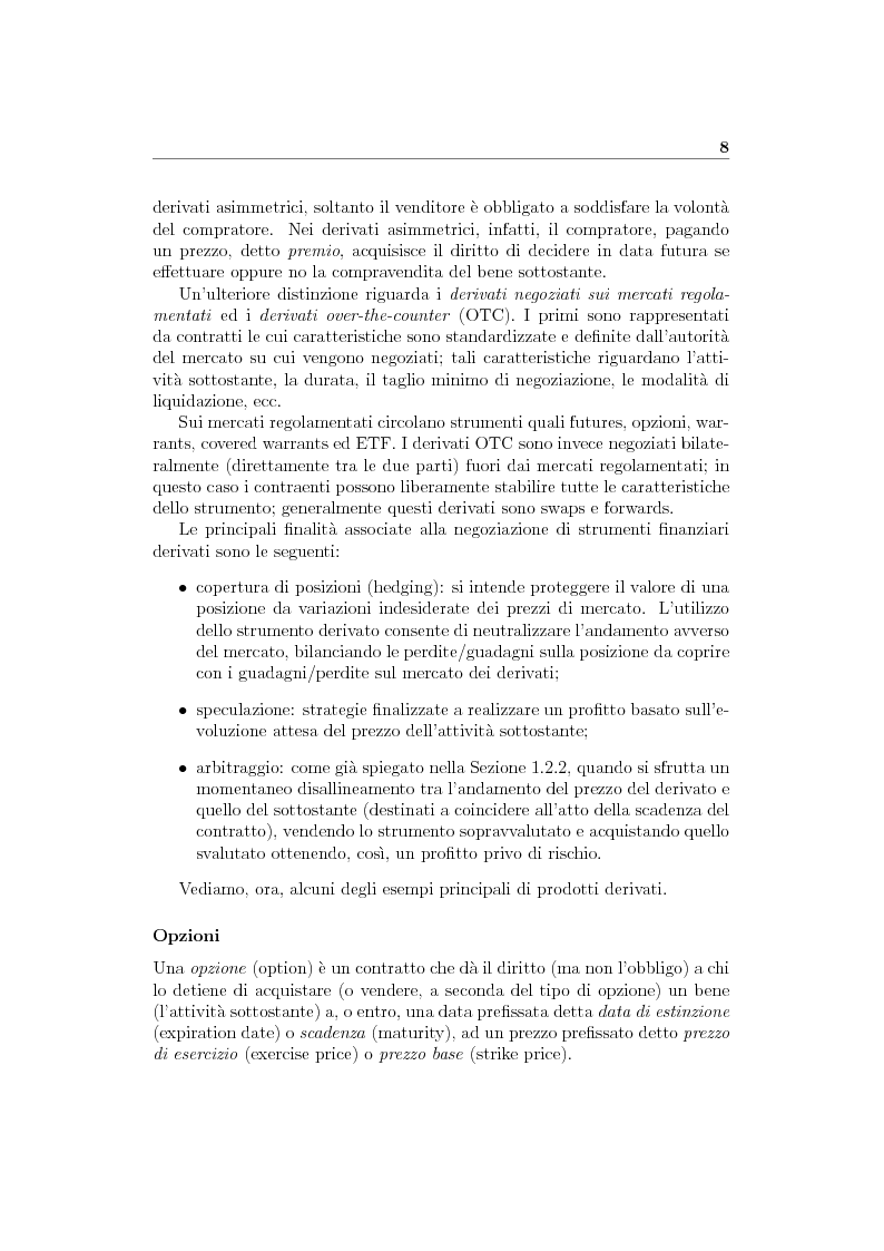 Estratto dalla tesi: Modelli in finanza matematica: aspetti analitici e probabilistici