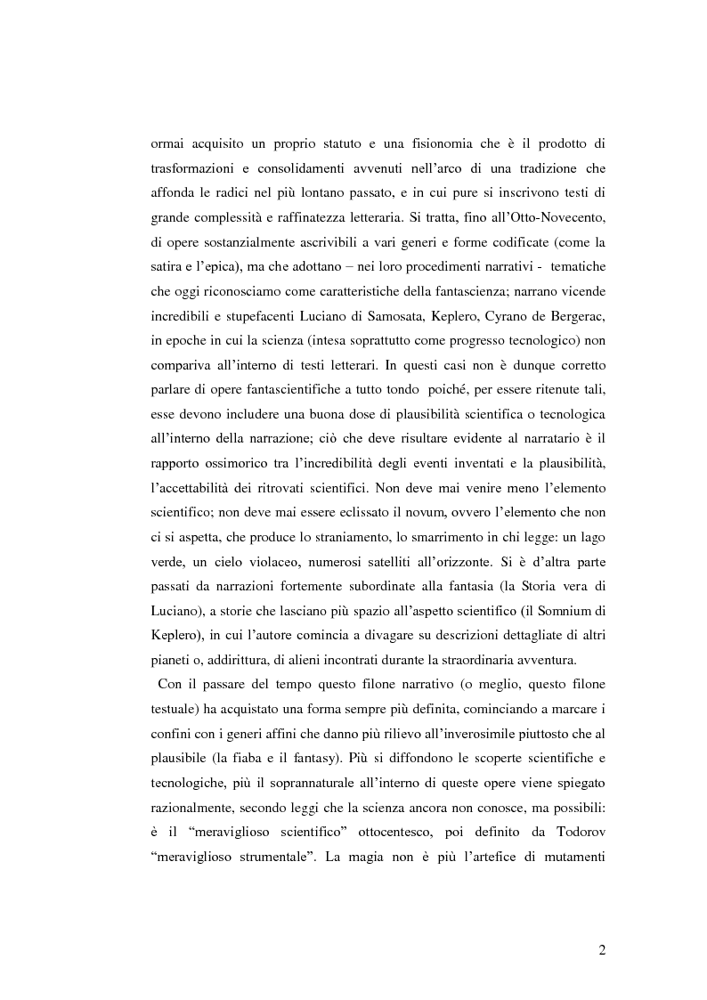 Anteprima della tesi: Dall'intelligenza artificiale al viaggio interstellare. Temi e forme della science-fiction, Pagina 3