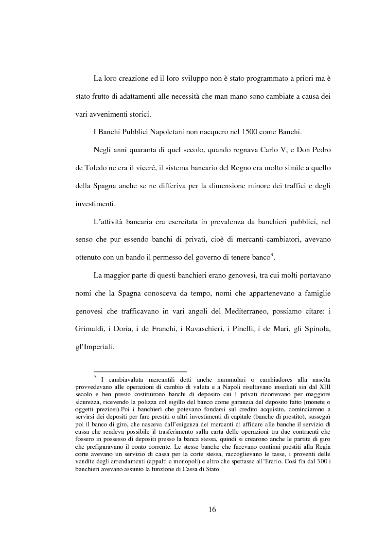 Estratto dalla tesi: Le origini, le attività e la contabilità dei Banchi Pubblici Napoletani