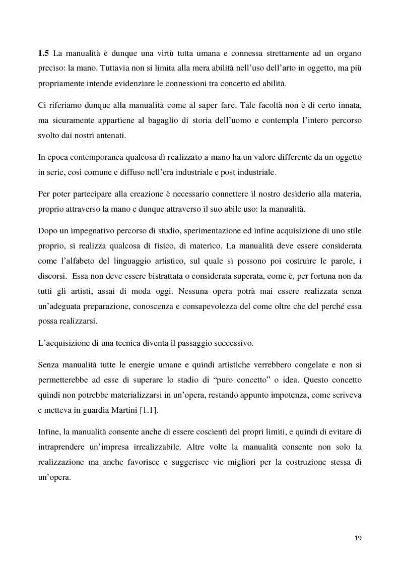 Estratto dalla tesi: La scultura avanzata