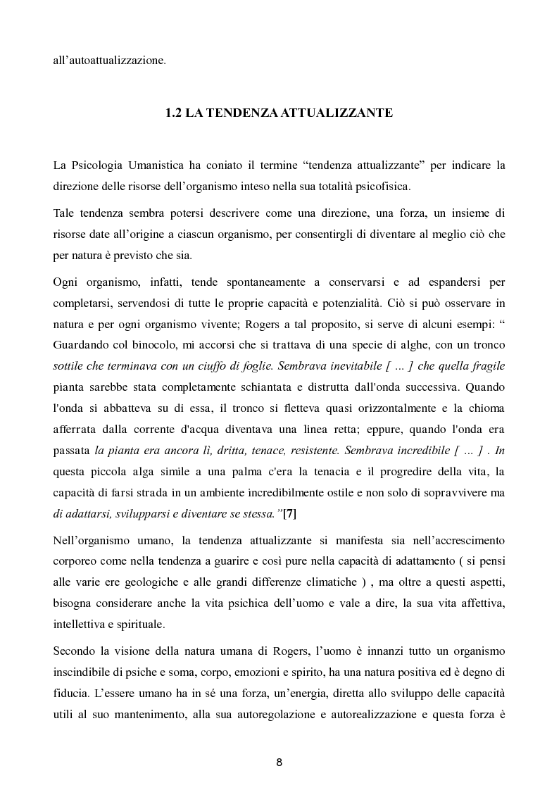 Estratto dalla tesi: La fiducia di Carl Rogers nella natura umana: ''ammirare una persona come si ammira un tramonto'' - Aspetti pedagogici e psicopedagogici