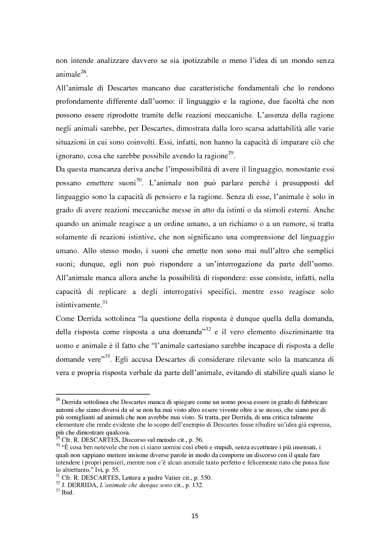 Estratto dalla tesi: La questione dell'animale in Derrida - A partire da un confronto con la posizione heideggeriana