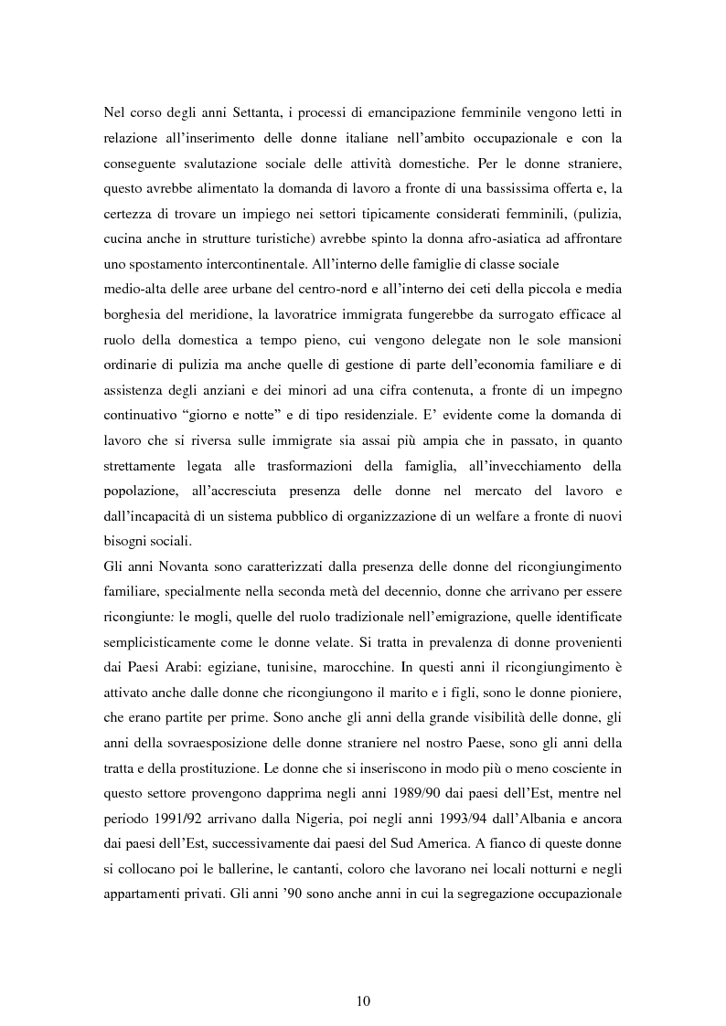 Estratto dalla tesi: Immigrazione femminile e apprendimento trasformativo