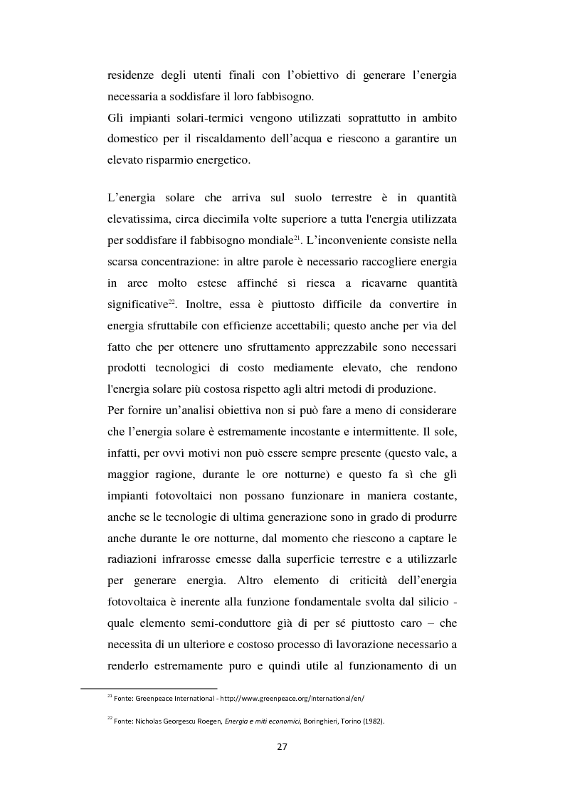 Estratto dalla tesi: Il mercato delle Energie Rinnovabili in Italia: elementi economici e finanziari a confronto con il modello tedesco