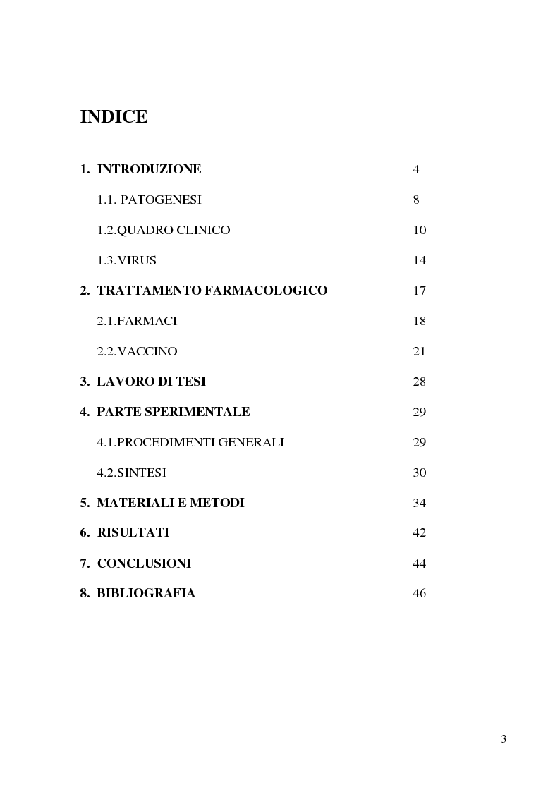 Indice della tesi: Sintesi di derivati 4, 5-diidro-1, 5-difenil-3-stiril-1h-pirazolinici e loro attività biologica come antivirali nei confronti del virus della febbre gialla, Pagina 1
