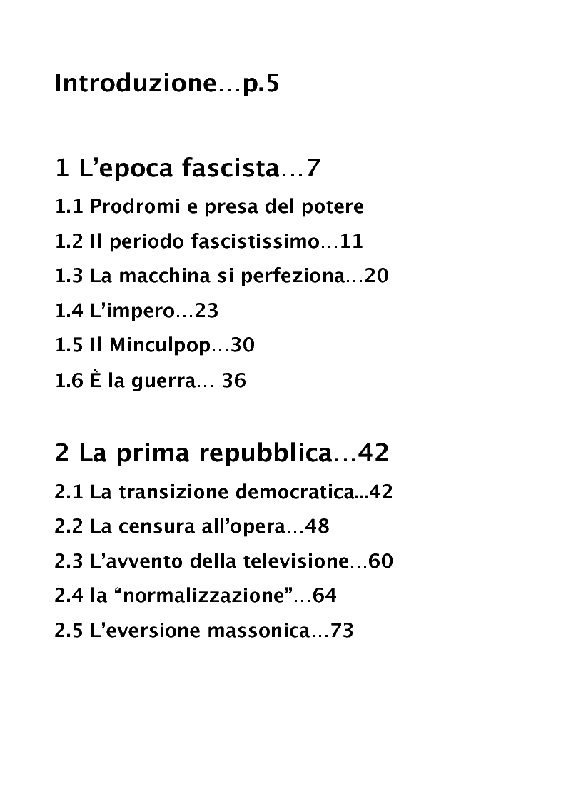 Indice della tesi: Libertà sulla carta. Per una visione d’insieme sul condizionamento dell’informazione in Italia, Pagina 1