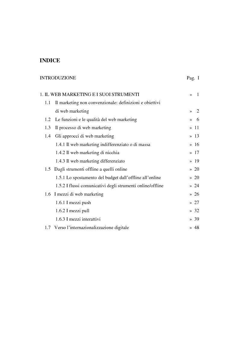Indice della tesi: Internazionalizzazione digitale dei paesi BRICS: il caso della Cina, Pagina 1