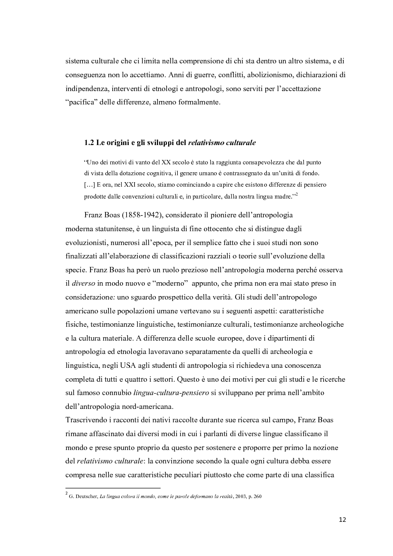 Estratto dalla tesi: La lingua come lente, uno sguardo sul rapporto lingua-pensiero nella ricerca contemporanea