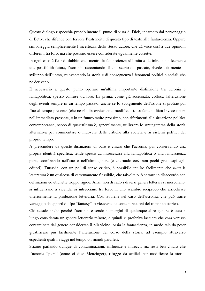 Estratto dalla tesi: Heterocosmica ucronici - Realtà alternative in Dick, Morselli e Schmitt