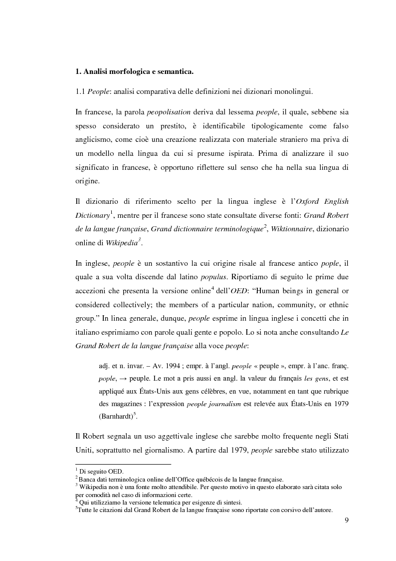 Estratto dalla tesi: La peopolisation de la politique: quando il gossip diventa propaganda.