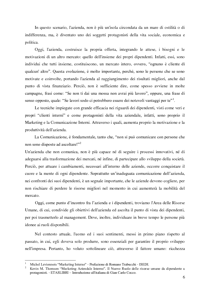 Anteprima della tesi: Le nuove organizzazioni aziendali e la motivazione delle persone attraverso il Marketing e la Comunicazione Interni, Pagina 3