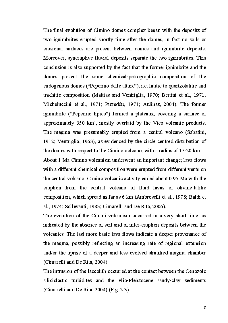 Estratto dalla tesi: Hydrogeological scheme and steady state flow model of the Vico Lake basin