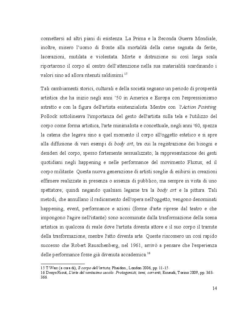 Estratto dalla tesi: Il corpo: segno identitario e universale nel lavoro di Ana Mendieta. Dalla mimetizzazione nella natura al corpo quale identità collettiva nell'opera di Regina Josè Galindo.