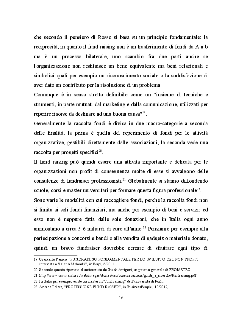 Estratto dalla tesi: Fund raising, reclutamento volontari e comunicazione delle organizzazioni non-profit. Strategie a confronto