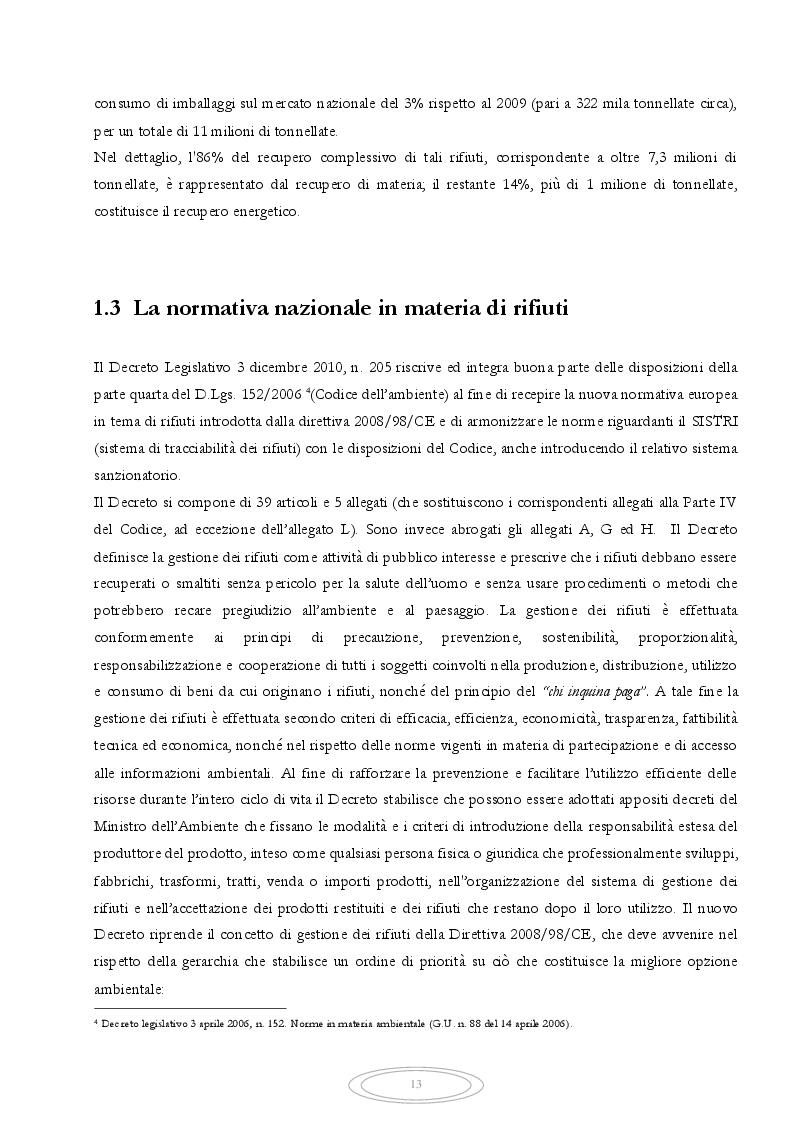 Estratto dalla tesi: Metodologia LCA applicata alla gestione del rifiuto secco residuo conferito all’impianto d’incenerimento di Tossilo a Macomer