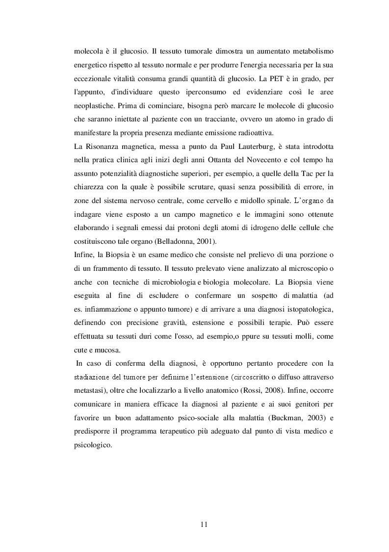 Estratto dalla tesi: Il vissuto depressivo nella famiglia del paziente oncologico pediatrico affetto da patologia cronica